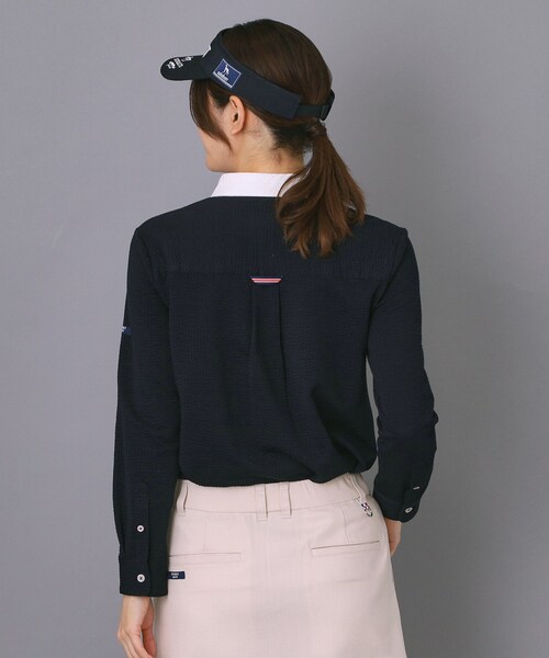 adabat（アダバット）の「【吸水速乾】サッカー長袖シャツ（シャツ/ブラウス・レディース・ネイビー/ネイビー系2・38/40/36/42）」の13枚目の写真