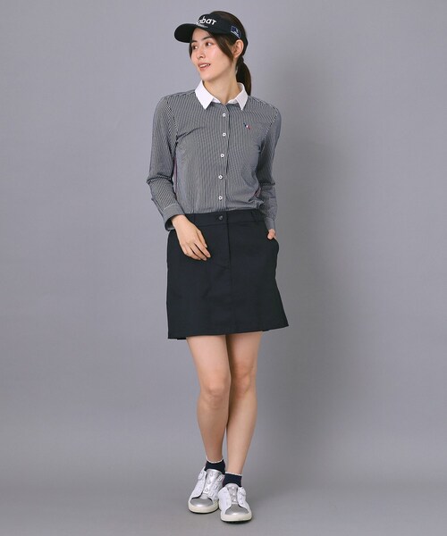 adabat（アダバット）の「【吸水速乾】サッカー長袖シャツ（シャツ/ブラウス・レディース・ネイビー/ネイビー系2・38/40/36/42）」の18枚目の写真