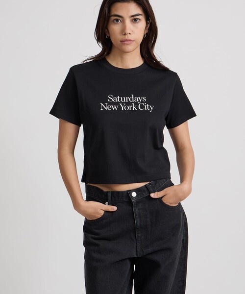 Saturdays NYC(サタデーズ ニューヨークシティ )の「Miller Standard SS Tee(Tシャツ/カットソー・レディース・ホワイト/ブラック/ピンク系その他・M/S/L)」の1枚目の写真