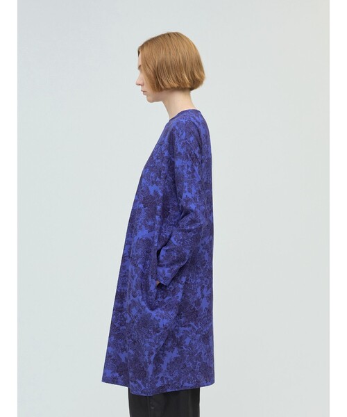 mizuiroind（ミズイロインド）の「mizuiro ind プリントコクーンワイドワンピース（ワンピース・レディース・ブルー/ベージュ・FREE）」の7枚目の写真