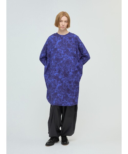 mizuiroind（ミズイロインド）の「mizuiro ind プリントコクーンワイドワンピース（ワンピース・レディース・ブルー/ベージュ・FREE）」の10枚目の写真