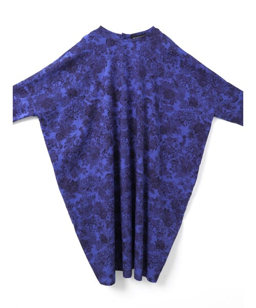 mizuiroind（ミズイロインド）の「mizuiro ind プリントコクーンワイドワンピース（ワンピース・レディース・ブルー/ベージュ・FREE）」の13枚目の写真