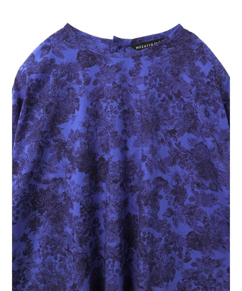 mizuiroind（ミズイロインド）の「mizuiro ind プリントコクーンワイドワンピース（ワンピース・レディース・ブルー/ベージュ・FREE）」の14枚目の写真