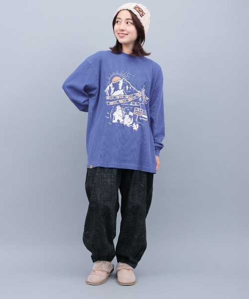 チチカカ（チチカカ）の「COBMASTER コブベアファミリーエベレストワッフルロングTシャツ（Tシャツ/カットソー・メンズ・ブラック/ホワイト・FREE）」の11枚目の写真