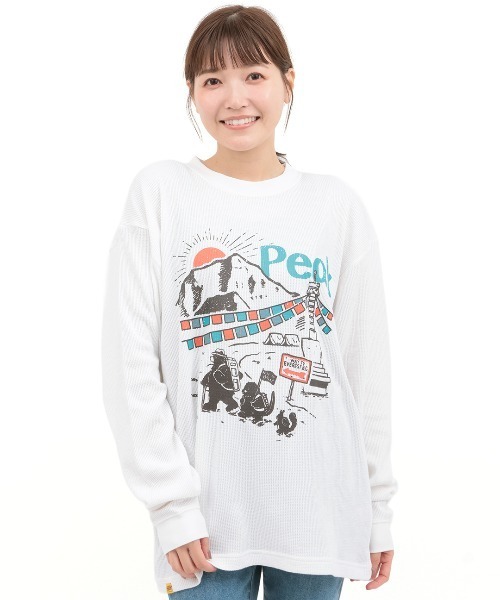 チチカカ（チチカカ）の「COBMASTER コブベアファミリーエベレストワッフルロングTシャツ（Tシャツ/カットソー・メンズ・ブラック/ホワイト・FREE）」の9枚目の写真
