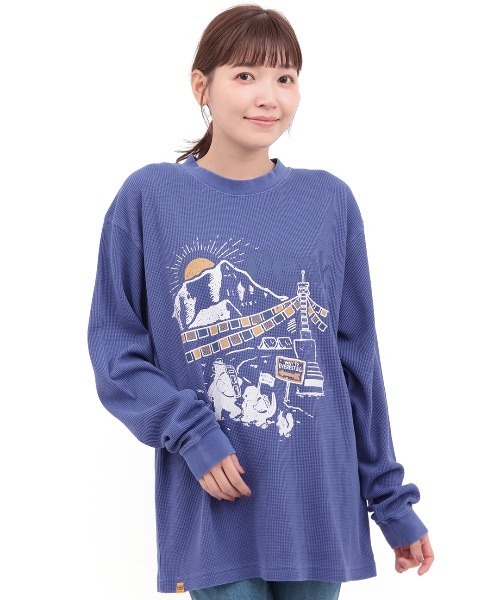 チチカカ（チチカカ）の「COBMASTER コブベアファミリーエベレストワッフルロングTシャツ（Tシャツ/カットソー・メンズ・ブラック/ホワイト・FREE）」の8枚目の写真