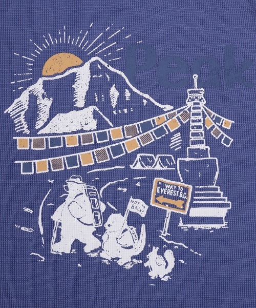 チチカカ（チチカカ）の「COBMASTER コブベアファミリーエベレストワッフルロングTシャツ（Tシャツ/カットソー・メンズ・ブラック/ホワイト・FREE）」の20枚目の写真