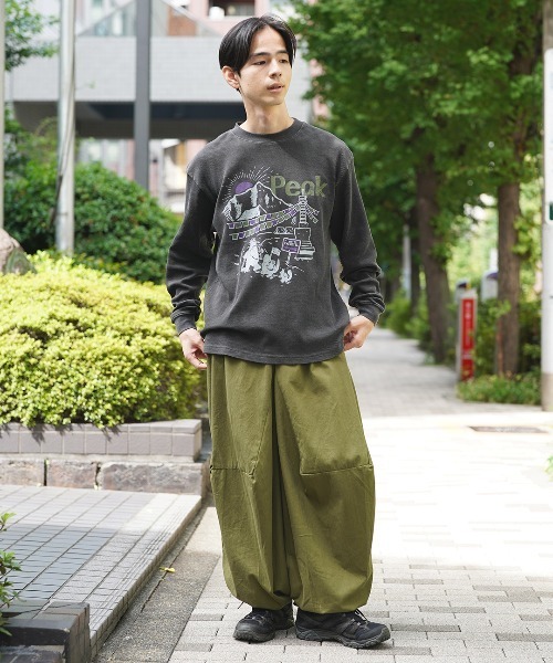 チチカカ（チチカカ）の「COBMASTER コブベアファミリーエベレストワッフルロングTシャツ（Tシャツ/カットソー・メンズ・ブラック/ホワイト・FREE）」の6枚目の写真