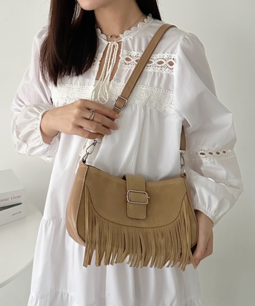 セール】ベルトフリンジショルダーバッグ（ショルダーバッグ