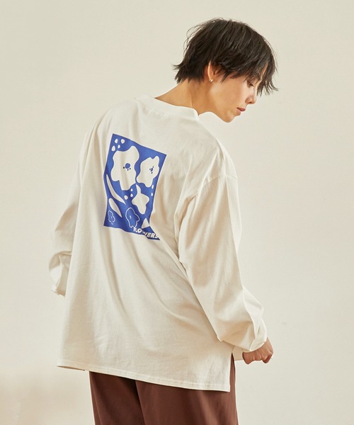 undeny.(アンディニ-)の「アンディニー FLOWERS L/S Tシャツ(Tシャツ/カットソー・レディース・ホワイト/ベージュ系その他/チャコールグレー・F)」の6枚目の写真