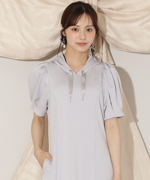 WILLSELECTION(ウィルセレクション)の「タックスリーブAラインパーカーワンピース(ワンピース・レディース・グレー/サックスブルー/ブラック/ピンク/ボルドー・FREE)」の19枚目の写真