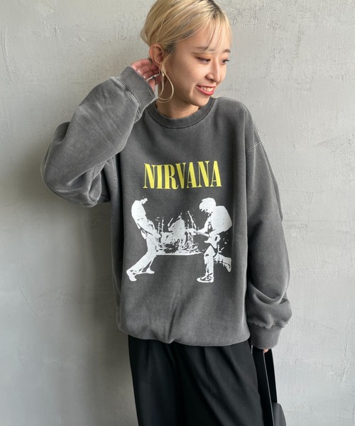 GOOD ROCK SPEED（グッドロックスピード）の「[GOOD ROCK SPEED/グッドロックスピード] 別注 NIRVANA プリントスウェット（スウェット・レディース・チャコールグレー・L/XL/M）」の12枚目の写真