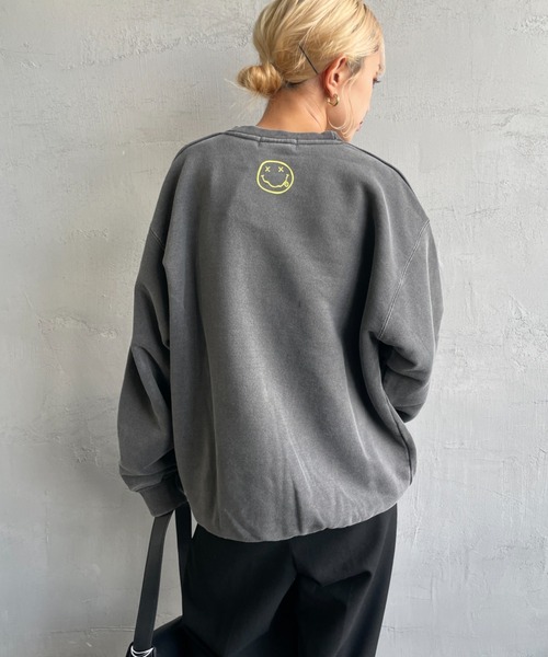 GOOD ROCK SPEED（グッドロックスピード）の「[GOOD ROCK SPEED/グッドロックスピード] 別注 NIRVANA プリントスウェット（スウェット・レディース・チャコールグレー・L/XL/M）」の14枚目の写真