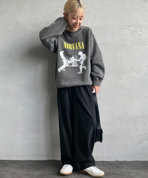 GOOD ROCK SPEED（グッドロックスピード）の「[GOOD ROCK SPEED/グッドロックスピード] 別注 NIRVANA プリントスウェット（スウェット・レディース・チャコールグレー・L/XL/M）」の15枚目の写真