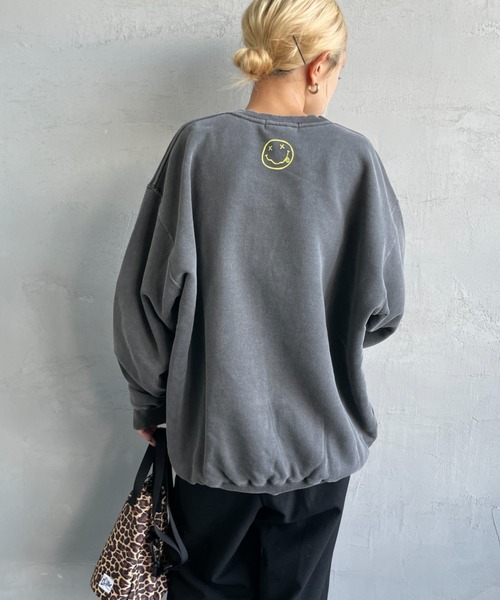 GOOD ROCK SPEED（グッドロックスピード）の「[GOOD ROCK SPEED/グッドロックスピード] 別注 NIRVANA プリントスウェット（スウェット・レディース・チャコールグレー・L/XL/M）」の7枚目の写真