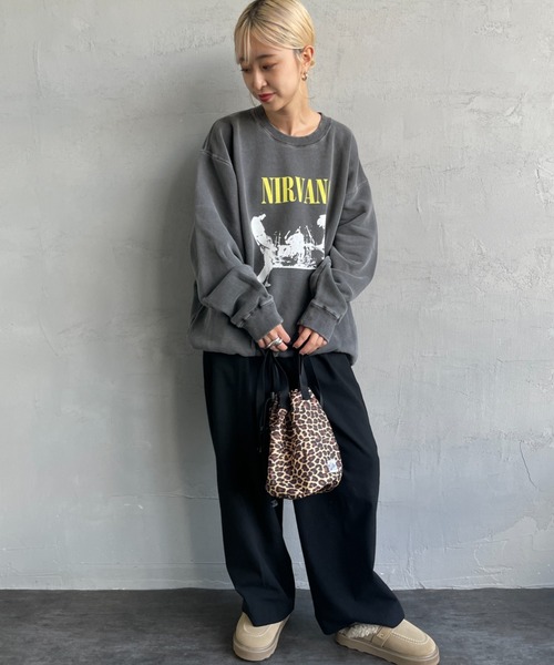 GOOD ROCK SPEED（グッドロックスピード）の「[GOOD ROCK SPEED/グッドロックスピード] 別注 NIRVANA プリントスウェット（スウェット・レディース・チャコールグレー・L/XL/M）」の16枚目の写真