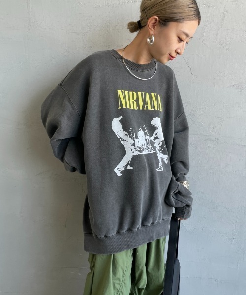 GOOD ROCK SPEED（グッドロックスピード）の「[GOOD ROCK SPEED/グッドロックスピード] 別注 NIRVANA プリントスウェット（スウェット・レディース・チャコールグレー・L/XL/M）」の21枚目の写真