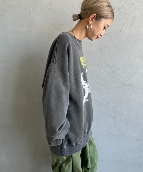 GOOD ROCK SPEED（グッドロックスピード）の「[GOOD ROCK SPEED/グッドロックスピード] 別注 NIRVANA プリントスウェット（スウェット・レディース・チャコールグレー・L/XL/M）」の22枚目の写真