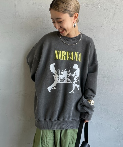 GOOD ROCK SPEED（グッドロックスピード）の「[GOOD ROCK SPEED/グッドロックスピード] 別注 NIRVANA プリントスウェット（スウェット・レディース・チャコールグレー・L/XL/M）」の20枚目の写真