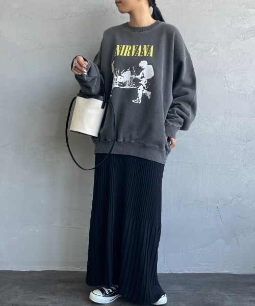 GOOD ROCK SPEED（グッドロックスピード）の「[GOOD ROCK SPEED/グッドロックスピード] 別注 NIRVANA プリントスウェット（スウェット・レディース・チャコールグレー・L/XL/M）」の10枚目の写真