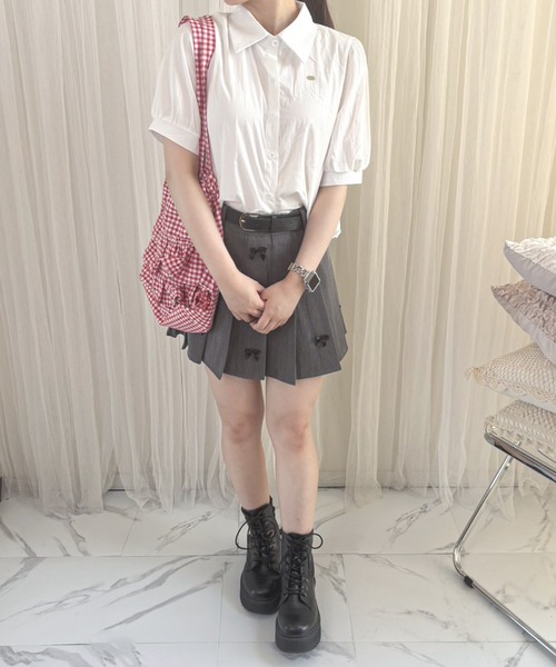 frunco（フランコ）の「【ZOZO限定】シュシュ付きコットンブラウス（シャツ/ブラウス・レディース・ブルー/グリーン/ホワイト/アイボリー・FREE）」の8枚目の写真