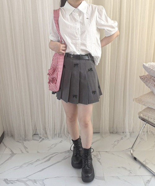 frunco（フランコ）の「【ZOZO限定】シュシュ付きコットンブラウス（シャツ/ブラウス・レディース・ブルー/グリーン/ホワイト/アイボリー・FREE）」の9枚目の写真