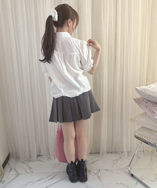 frunco（フランコ）の「【ZOZO限定】シュシュ付きコットンブラウス（シャツ/ブラウス・レディース・ブルー/グリーン/ホワイト/アイボリー・FREE）」の11枚目の写真