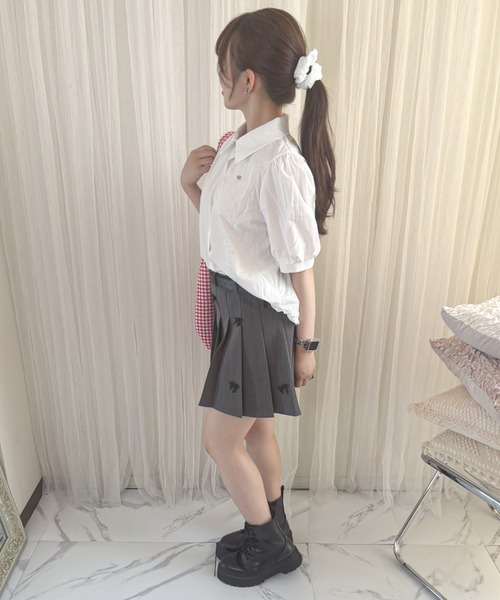 frunco（フランコ）の「【ZOZO限定】シュシュ付きコットンブラウス（シャツ/ブラウス・レディース・ブルー/グリーン/ホワイト/アイボリー・FREE）」の10枚目の写真