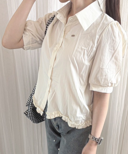 frunco（フランコ）の「【ZOZO限定】シュシュ付きコットンブラウス（シャツ/ブラウス・レディース・ブルー/グリーン/ホワイト/アイボリー・FREE）」の15枚目の写真