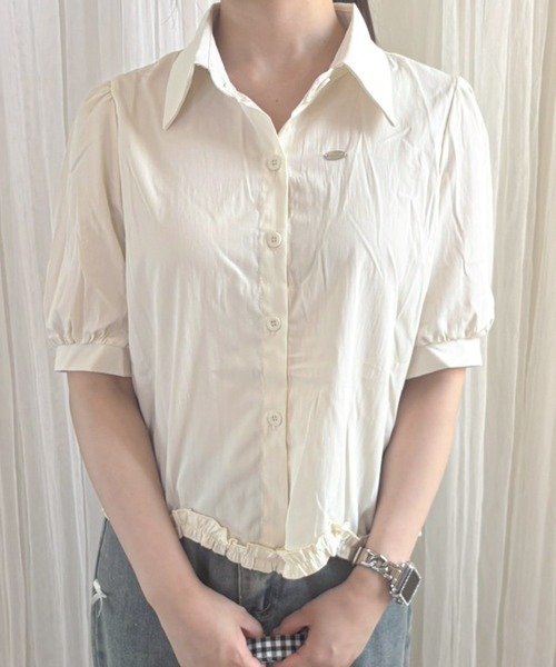 frunco（フランコ）の「【ZOZO限定】シュシュ付きコットンブラウス（シャツ/ブラウス・レディース・ブルー/グリーン/ホワイト/アイボリー・FREE）」の14枚目の写真