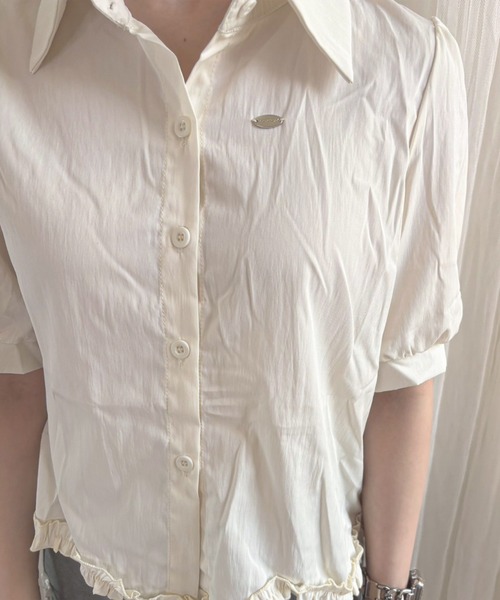 frunco（フランコ）の「【ZOZO限定】シュシュ付きコットンブラウス（シャツ/ブラウス・レディース・ブルー/グリーン/ホワイト/アイボリー・FREE）」の21枚目の写真