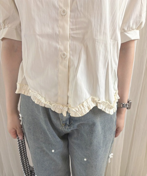 frunco（フランコ）の「【ZOZO限定】シュシュ付きコットンブラウス（シャツ/ブラウス・レディース・ブルー/グリーン/ホワイト/アイボリー・FREE）」の22枚目の写真