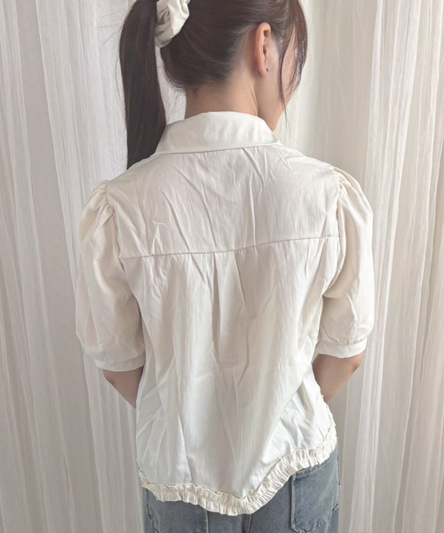 frunco（フランコ）の「【ZOZO限定】シュシュ付きコットンブラウス（シャツ/ブラウス・レディース・ブルー/グリーン/ホワイト/アイボリー・FREE）」の16枚目の写真