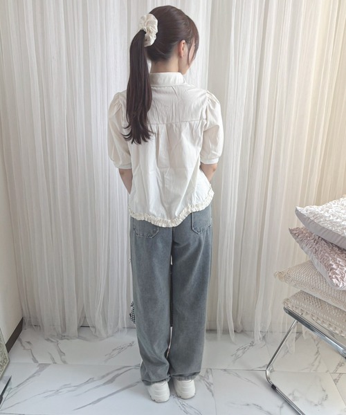 frunco（フランコ）の「【ZOZO限定】シュシュ付きコットンブラウス（シャツ/ブラウス・レディース・ブルー/グリーン/ホワイト/アイボリー・FREE）」の20枚目の写真