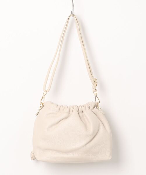 Elura（エルーラ）の「レザーギャザーBAG/451641（ハンドバッグ・レディース・ブラック/オフホワイト・ONE SIZE）」の19枚目の写真