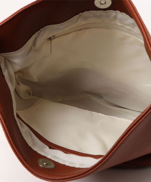 florist（フローリスト）の「チェーンチャーム付 / シュリンクレザータッチハンドバッグ/バケツバッグ（ハンドバッグ・レディース・ブルーグレー/キャメル/ブラック/オフホワイト・FREE）」の22枚目の写真