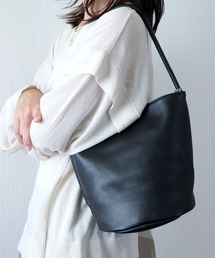 florist | チェーンチャーム付 / シュリンクレザータッチハンドバッグ/バケツバッグ(ハンドバッグ)