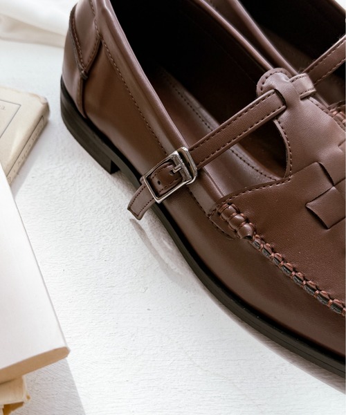 footprints ブラウン ストラップローファー 37 footprints ブラウン ストラップローファー 37