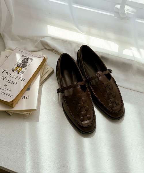 on:nue】[3色展開/5サイズ展開] ソフトレザーストラップローファー