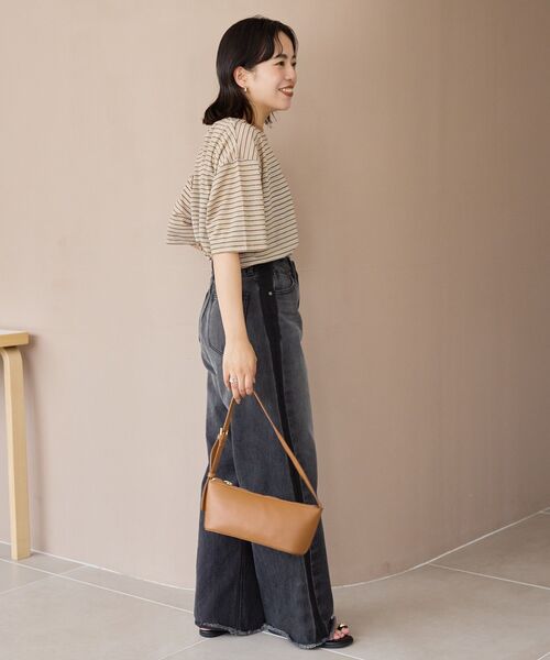 AMERICAN HOLIC（アメリカンホリック）の「シアーレトロボーダー半袖プルオーバー（Tシャツ/カットソー・レディース・ベージュ/テラコッタ/ブラック/モカ・L/M）」の12枚目の写真