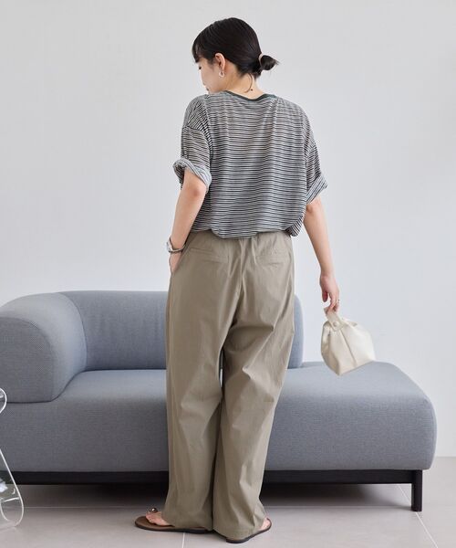 AMERICAN HOLIC（アメリカンホリック）の「シアーレトロボーダー半袖プルオーバー（Tシャツ/カットソー・レディース・ベージュ/テラコッタ/ブラック/モカ・L/M）」の17枚目の写真