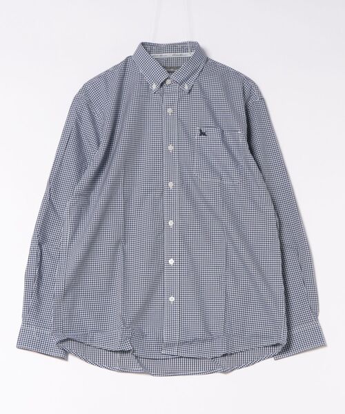 Eddie Bauer（エディーバウアー）の「ブロード チェック 刺繍 シャツ（シャツ/ブラウス・メンズ・ブルー系1/ブルー系2/ピンク/ブラック系1/レッド系1/ブルー系3/ネイビー系1/ブラック系2・S/M/L/XL/XXL）」の3枚目の写真