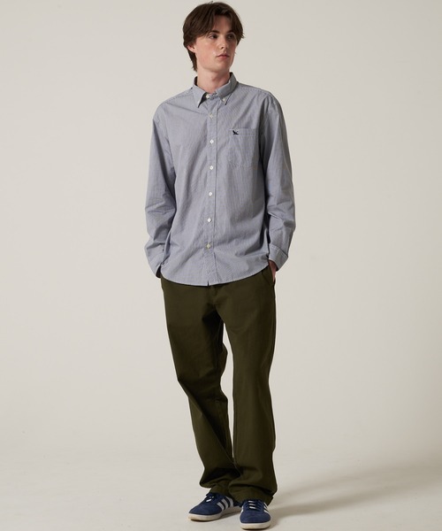 Eddie Bauer（エディーバウアー）の「ブロード チェック 刺繍 シャツ（シャツ/ブラウス・メンズ・ブルー系1/ブルー系2/ピンク/ブラック系1/レッド系1/ブルー系3/ネイビー系1/ブラック系2・S/M/L/XL/XXL）」の9枚目の写真