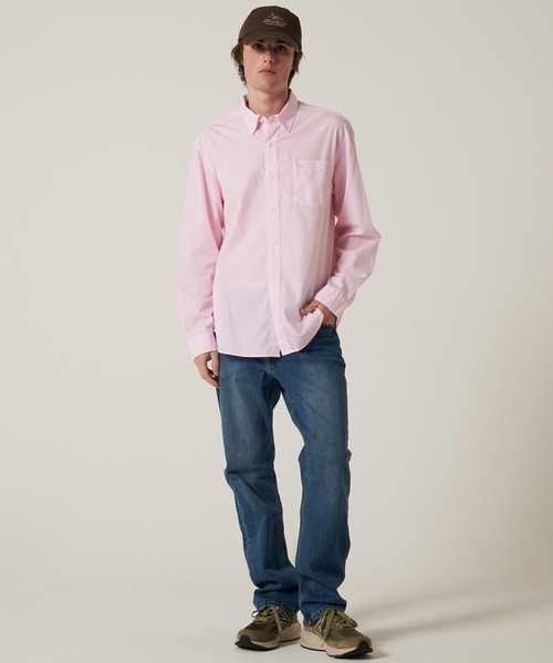 Eddie Bauer（エディーバウアー）の「ブロード チェック 刺繍 シャツ（シャツ/ブラウス・メンズ・ブルー系1/ブルー系2/ピンク/ブラック系1/レッド系1/ブルー系3/ネイビー系1/ブラック系2・S/M/L/XL/XXL）」の14枚目の写真