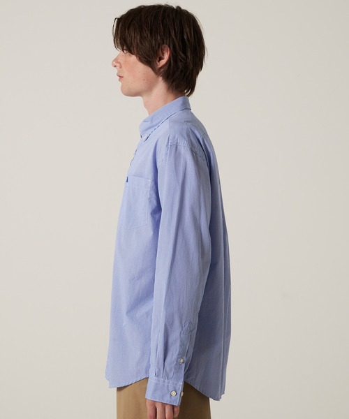 Eddie Bauer（エディーバウアー）の「ブロード チェック 刺繍 シャツ（シャツ/ブラウス・メンズ・ブルー系1/ブルー系2/ピンク/ブラック系1/レッド系1/ブルー系3/ネイビー系1/ブラック系2・S/M/L/XL/XXL）」の16枚目の写真