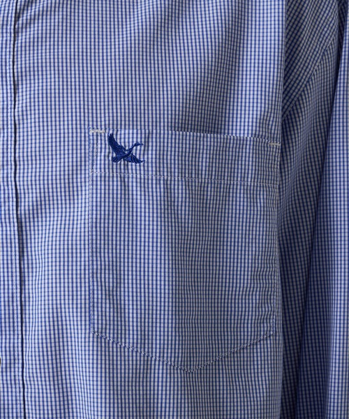 Eddie Bauer（エディーバウアー）の「ブロード チェック 刺繍 シャツ（シャツ/ブラウス・メンズ・ブルー系1/ブルー系2/ピンク/ブラック系1/レッド系1/ブルー系3/ネイビー系1/ブラック系2・S/M/L/XL/XXL）」の19枚目の写真