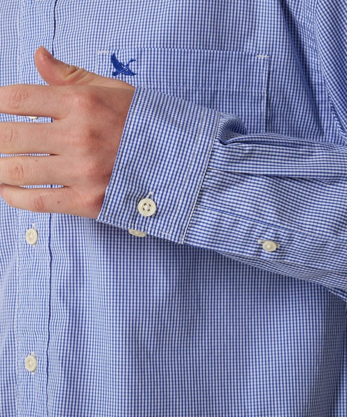 Eddie Bauer（エディーバウアー）の「ブロード チェック 刺繍 シャツ（シャツ/ブラウス・メンズ・ブルー系1/ブルー系2/ピンク/ブラック系1/レッド系1/ブルー系3/ネイビー系1/ブラック系2・S/M/L/XL/XXL）」の20枚目の写真