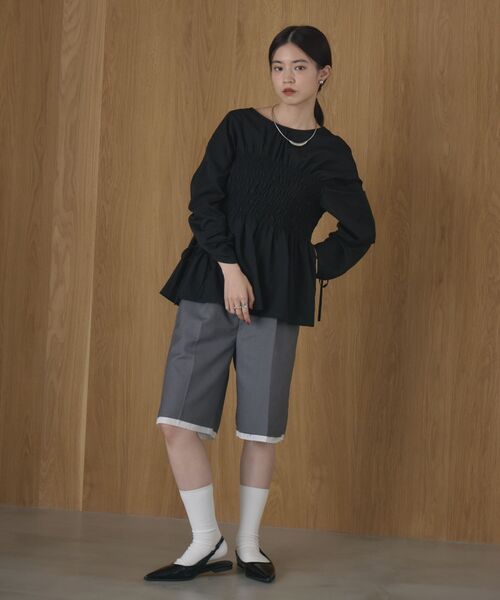 kivi（キヴィ）の「シャーリングギャザーブラウス（シャツ/ブラウス・レディース・ブラック・FREE）」の20枚目の写真