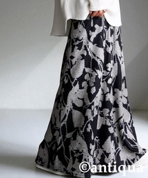 【新品】モニーレ 花柄 ボタニカル ロングフレアスカート ウエストリブ ブラック 楽天市場】【1,984円！よりどり2点クーポンで】 花柄 スカート