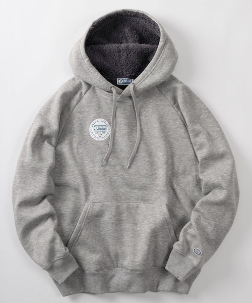 DISCUS（ディスカス）の「【71】【DISCUS/ディスカス】ブランドロゴ ワンポイント 裏ボア プルパーカー（パーカー・メンズ・ブルー/グレー/ネイビー/ブラック/ベージュ/アッシュグレー・M/L/XL）」の3枚目の写真